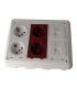 Kit caja pared 4 schukos y 2 RJ45