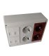 Kit caja superficie 4 schukos 4 RJ45