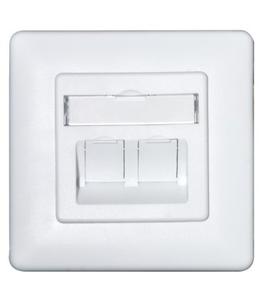 Marco de 2 keystone para caja de superficie 80x80mm