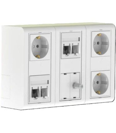 Caja de mecanismos superficie 6 módulos