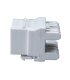 Conector RJ45 Hembra CAT6A 180º, Color Blanco