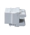 Conector RJ45 Hembra CAT6A 180º, Color Blanco