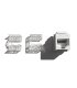 Conector RJ45 Hembra CAT6A 180º, Color Blanco