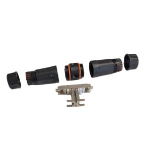 Conector-Espalmador RJ45 Cat6A STP IP68 Exterior