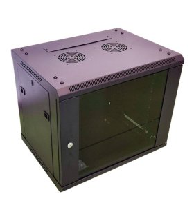 Rack mural 19" 9U F600. Puerta cristal
