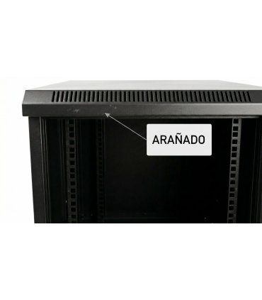 armario rack mural 19" 12u fondo 450mm con puerta delantera de cristal