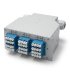 Caja fibra óptica carril DIN, 12 LC CUADRUPLEX