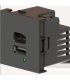 Cargador USB de doble puerto A+C, Gris. Potencia de salida total: 21W (5V/4.2A), con terminales de tornillo