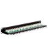Patchpanel Cat.6 (Clase E) de 19", 24 puertos, UTP Negro