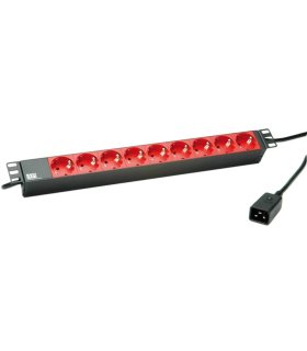 Regleta 19" BACHMANN 9 Schuko con cable C20