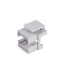 Adaptador vacío Keystone para conector tipo SC Simplex / LC Dúplex Blanco
