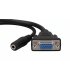 Placa VGA + mini-jack hembra-hembra 45x45 para caja de mecanismos.