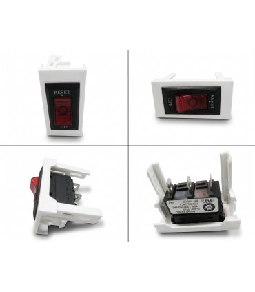 Interruptor unipolar para 10A con led 45x22,5.
