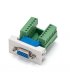 Módulo 22.5x45 para VGA Hembra a Conector