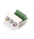 Módulo 22,5x45 3 RCA a placa con conector Video & Audio.
