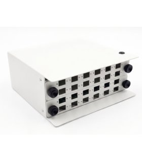 Caja fibra óptica metálica 24 conectores SC Simplex