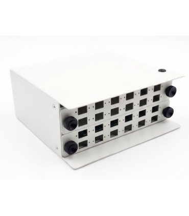 Caja fibra óptica metálica 24 conectores SC Simplex