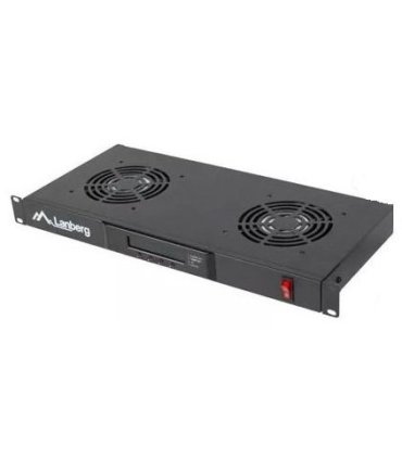 Termoregulador 19" Lamberg 1U con termostato digital y 2 ventiladores.