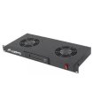 Termoregulador 19" Lamberg 1U con termostato digital y 2 ventiladores.