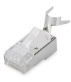Conector RJ45 Macho CAT6A FTP Rigido. C/Guía AWG23 bolsa 100 unidades.