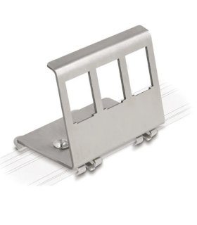 Soporte para conector 3 RJ45 a carril DIN