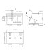Soporte para conector RJ45 a carril DIN para 3 conectores