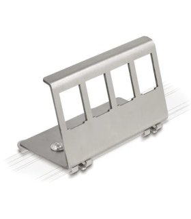 Soporte para conector 4 RJ45 a carril DIN