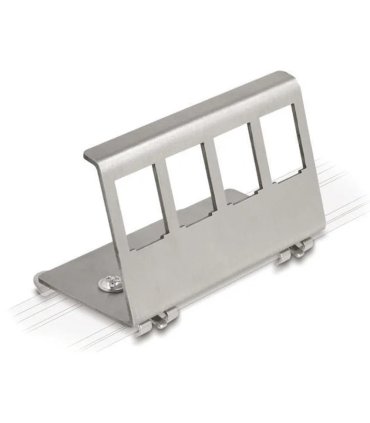 Soporte para conector 4 RJ45 a carril DIN