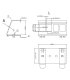 Soporte para conector RJ45 a carril DIN para 4 conectores