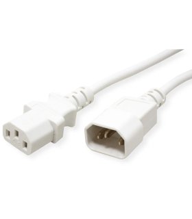 Cable Alimentación 1,8mts Blanco CPU a Monitor