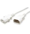 Cable Alimentación 1,8mts Blanco CPU a Monitor