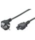 Cable alimentación Schuko macho- IEC-320-C5 3 Mts.
