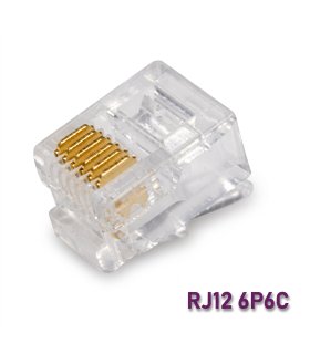 Conector RJ12 6 Hilos / 6 pines