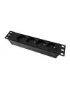 Regleta 10" 1U 4 Schuko Sin Interruptor PVC