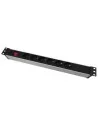 Regleta 19" 1U 6 Schuko Con Interruptor Aluminio