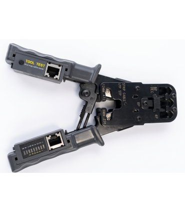Tenaza Crimpadora 4/6/8 Pares con Tester