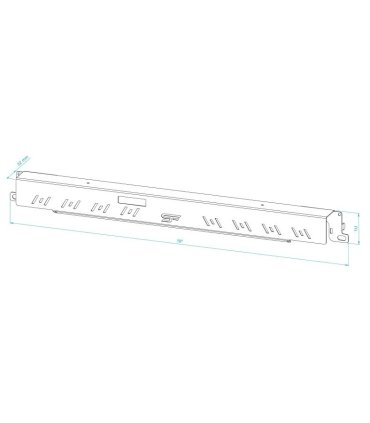 Lampara Rack 19" 1U Negro