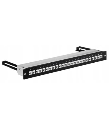 PATCHPANEL vacío 24 PUERTOS RJ45 formato rack 19" extensible