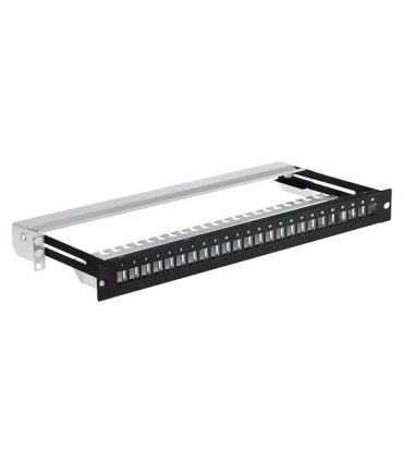Patchpanel 19" 1U 24 Huecos KEYSTONE. Extraíble con bandeja