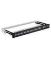 Patchpanel 19" 1U 24 Huecos KEYSTONE. Extraíble con bandeja