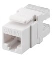 Conector RJ45 Hembra CAT6A 180º, Color Blanco