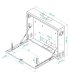 Rack mural 19" 2U f-130mm abatible blanco