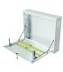 Rack mural 19" 2U f-130mm abatible blanco