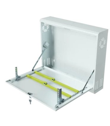 Rack mural 19" 2U f-130mm abatible blanco