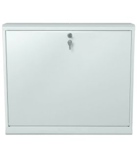Rack mural 19" 2U vertical F-130mm abatible Blanco