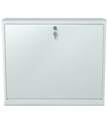 Rack mural 19" 2U vertical F-130mm abatible Blanco