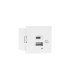 Módulo 45x45 con 2 cargadores USB Blanco