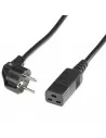 Cable Alimentación 2mts Schuko a IEC320-C19 16A/250V Negro