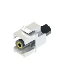 ADAPTADOR DE RCA AMARILLO HEMBRA-HEMBRA TIPO KEYSTONE 3,5mm MINI-JACK STEREO H/H