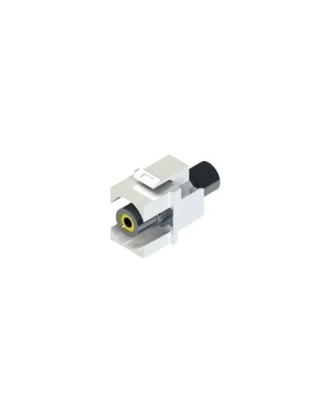 ADAPTADOR DE RCA AMARILLO HEMBRA-HEMBRA TIPO KEYSTONE 3,5mm MINI-JACK STEREO H/H